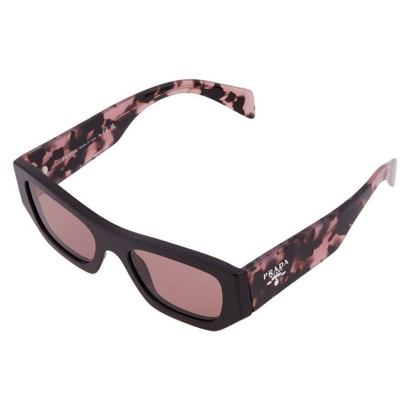 New Prada Light Brown Rectangular Ladies Sunglasses PR A01S 13P60B 53 PR A01S 13 - Picture 3 of 5